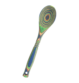 Island Bamboo/Wilshire Peacock Green/Blue Pakkawood Spoon, 12"