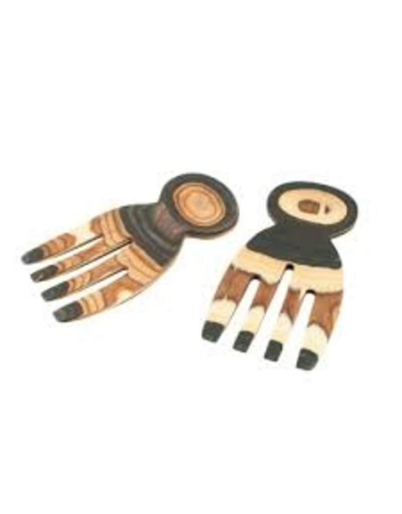 Island Bamboo/Wilshire Natural Pakkawood 5" Salad Hands*