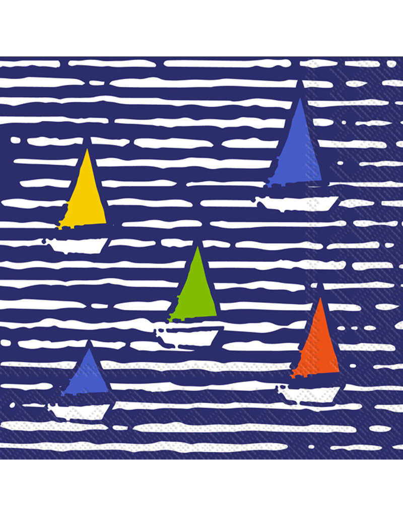 Boston International Cocktail Napkins, Waterline Boats, 20x