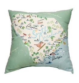 GalleyWare Pillow, South Carolina Map