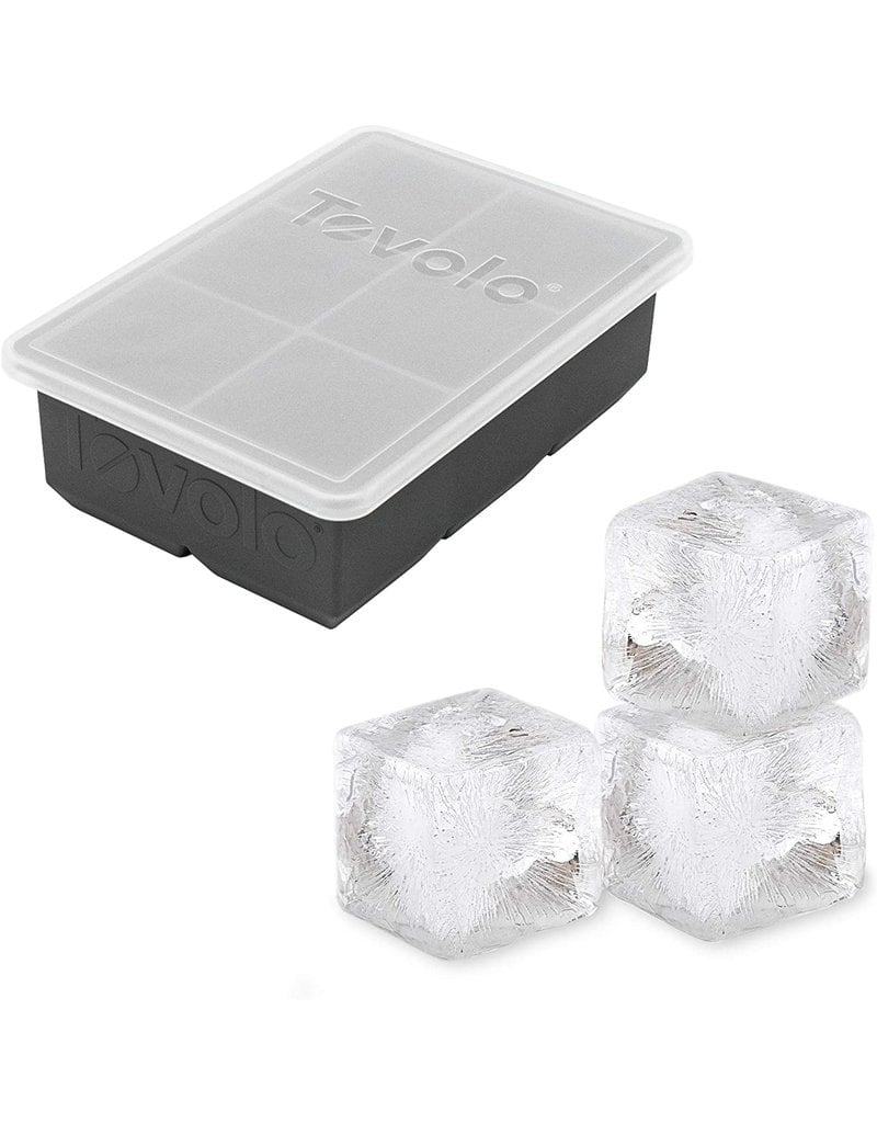 Tovolo King Ice Cube With Lid, Charcoal Gray