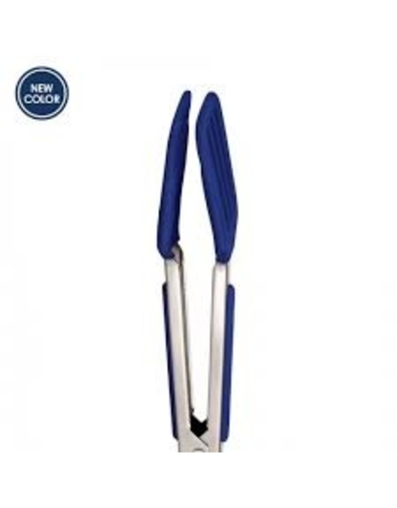 Mini Turner Tongs with Silicone Tips 8.5, Indigo Blue - Cook on Bay