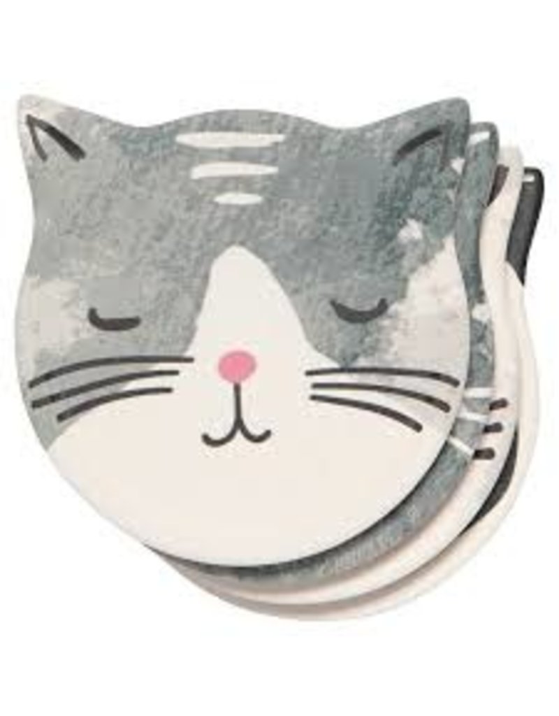 Now Designs Soak-Up Coasters, Cats Meow, Set of 4 DISC