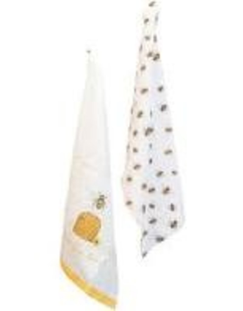 Boston International Kitchen Towels, Save the Bees, Cotton, Set of 2