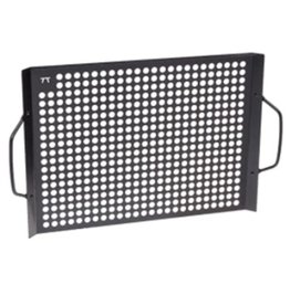 Foxrun Outset Non-Stick Grill Grid with Handles, Black, 17x11