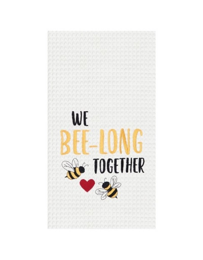 C and F Home Towel, Bee-long Together, waffle weave