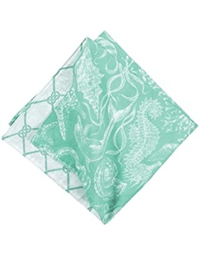 C and F Home Napkin, Turquoise Bay, Reversible