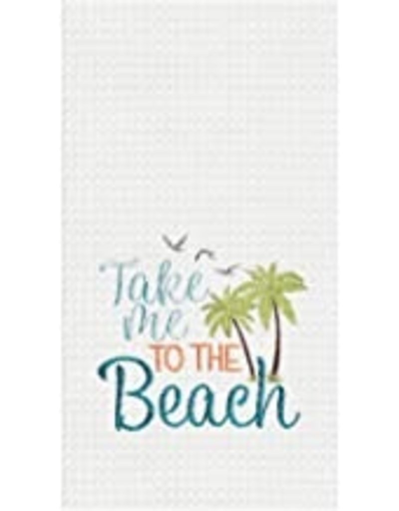 C and F Home Towel, Take Me to the Beach, waffle weave