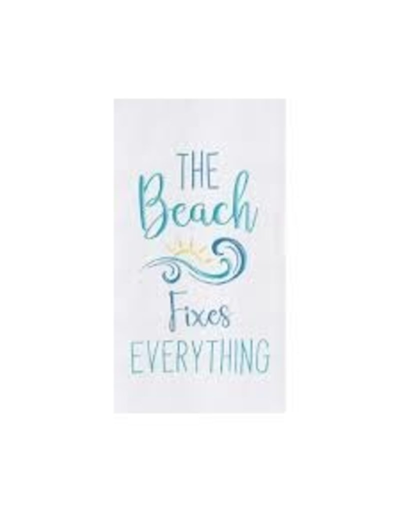 C and F Home Towel, Beach Fixes Everything, floursack