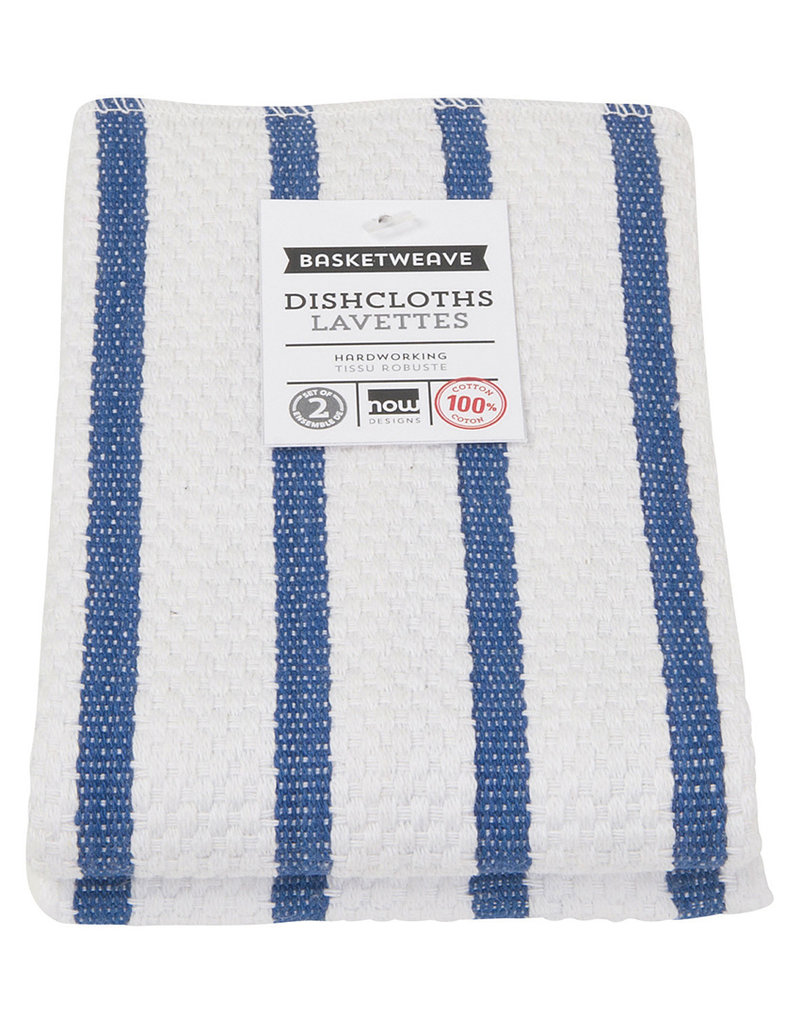 Now Designs Basketweave Kitchen Towel, Royal Blue