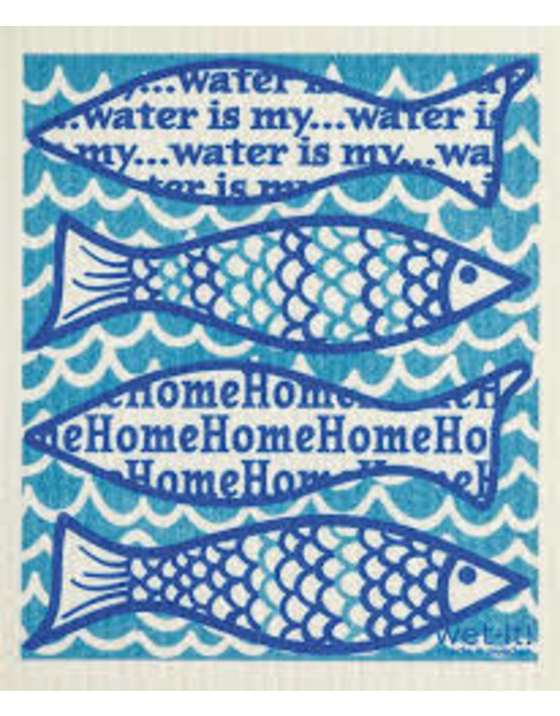Wet-It Swedish Dish Cloth Fish "Water is my Home"