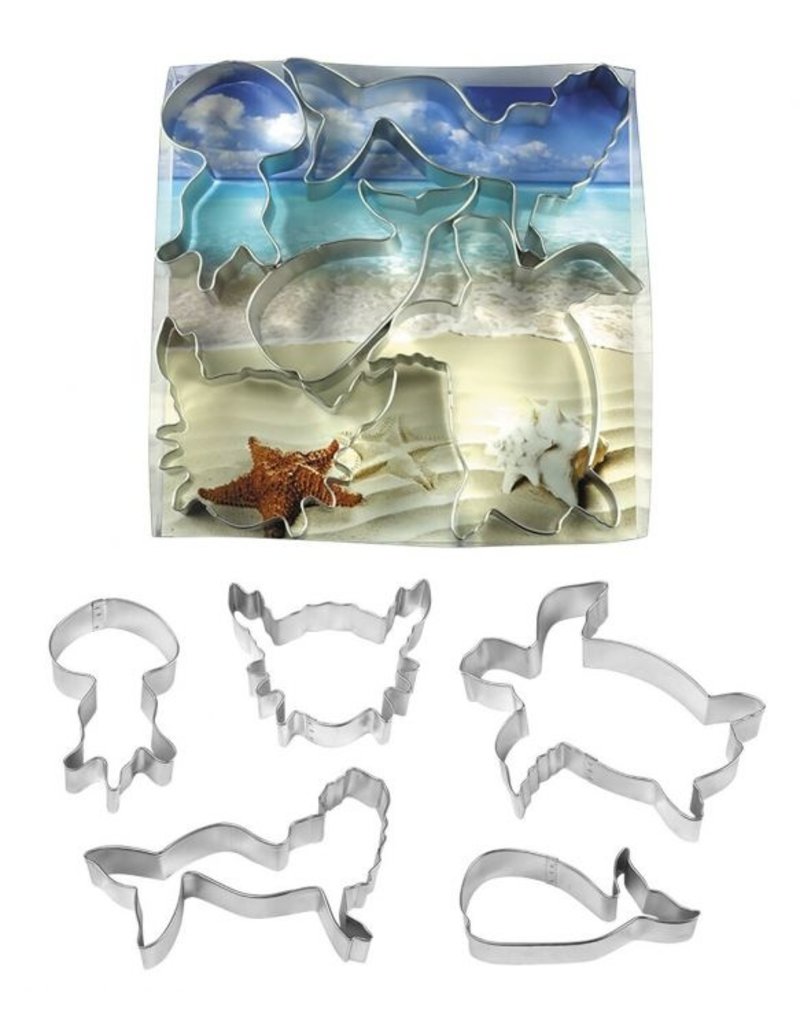 R&M International Sea Friends Cookie Cutters, 5pc BOX Set, rm