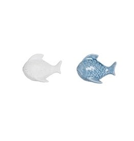 Beachcombers Blue & Bisque Fish Salt and Pepper Set