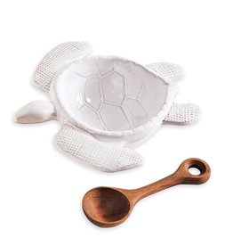 Mudpie Sea Turtle 7" Bowl Set with Spoon