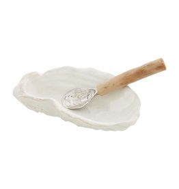 Mudpie Oyster Dip Bowl with Spoon, 6"