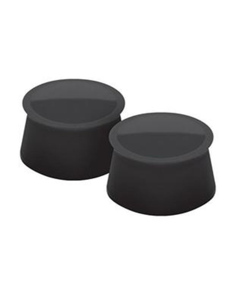 Tovolo Silicone Wine Caps Set of 2, Charcoal