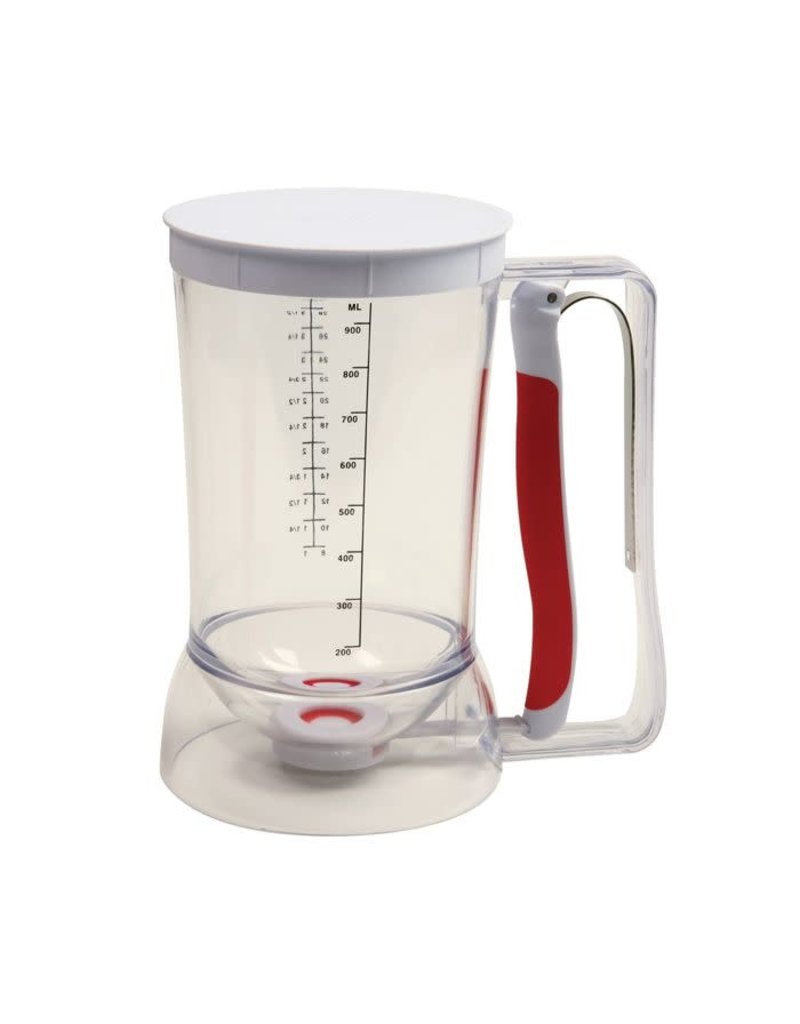 Norpro Batter Dispenser Clear/Red, 4 cup