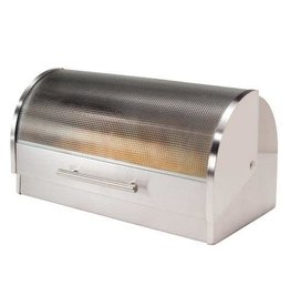 Oggi Stainless Bread Box with Tempered Lid