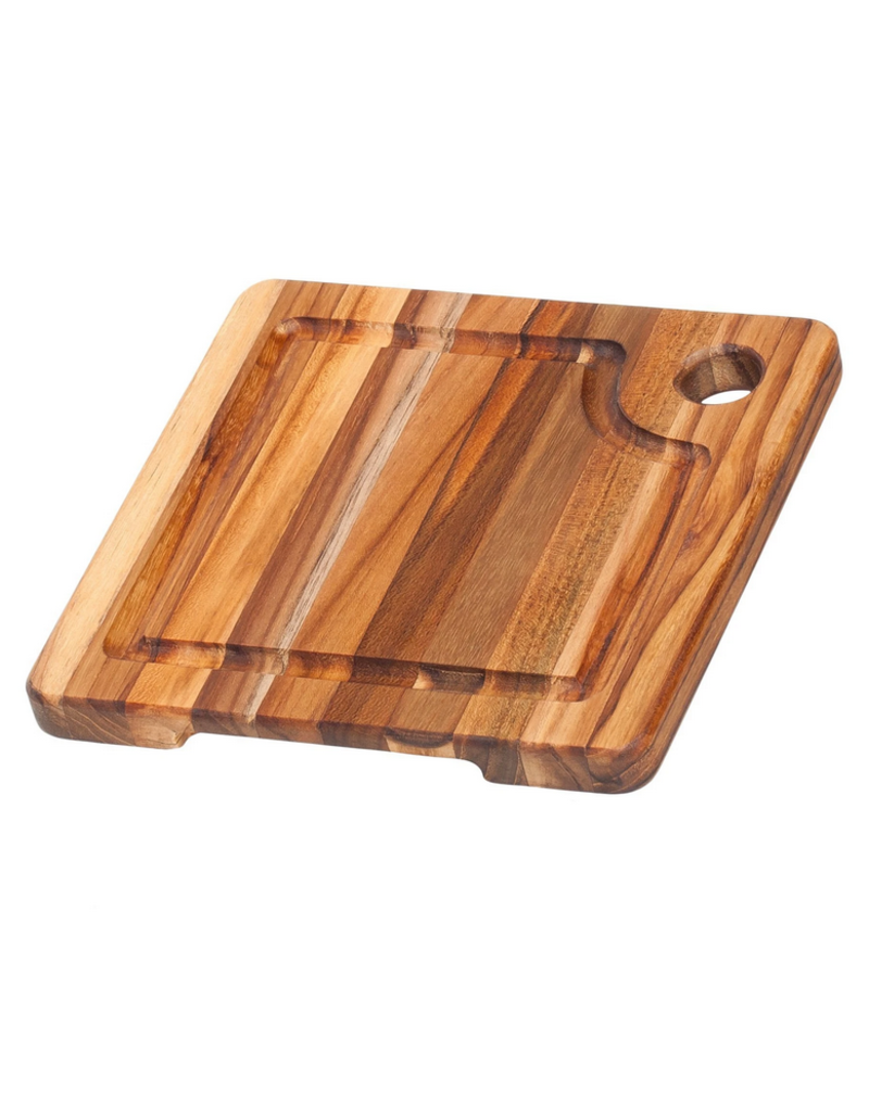 TeakHaus Bar Board with Juice Groove, Teakwood, 8x8 Square ciw