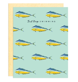 Greeting Card - Encouragement, Keep Swimming Fish