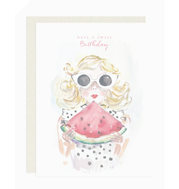 Greeting Card - Birthday, Sweet Watermelon