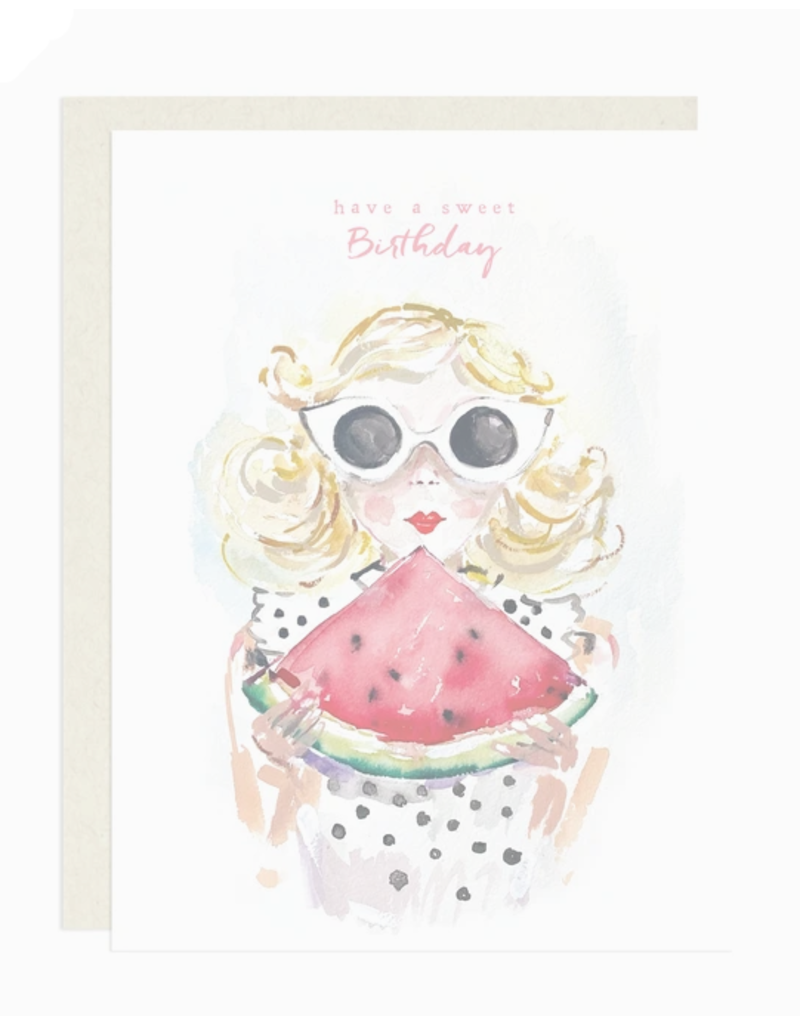 Greeting Card - Birthday, Sweet Watermelon