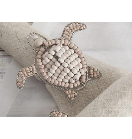 Rightside Design Sea Turtle Napkin Ring, wood beaded*