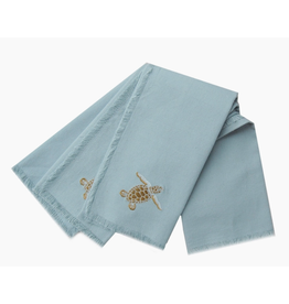 Rightside Design Embroidered BABY SEA TURTLE Cotton Napkins, Set of 4