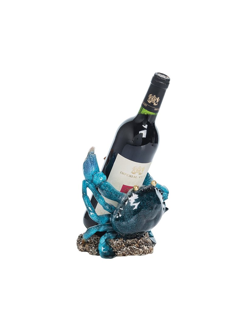 Beachcombers Blue Crab Wine Bottle Holder-BC*