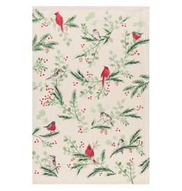 Now Designs Holiday Dish towel, Forest Birds