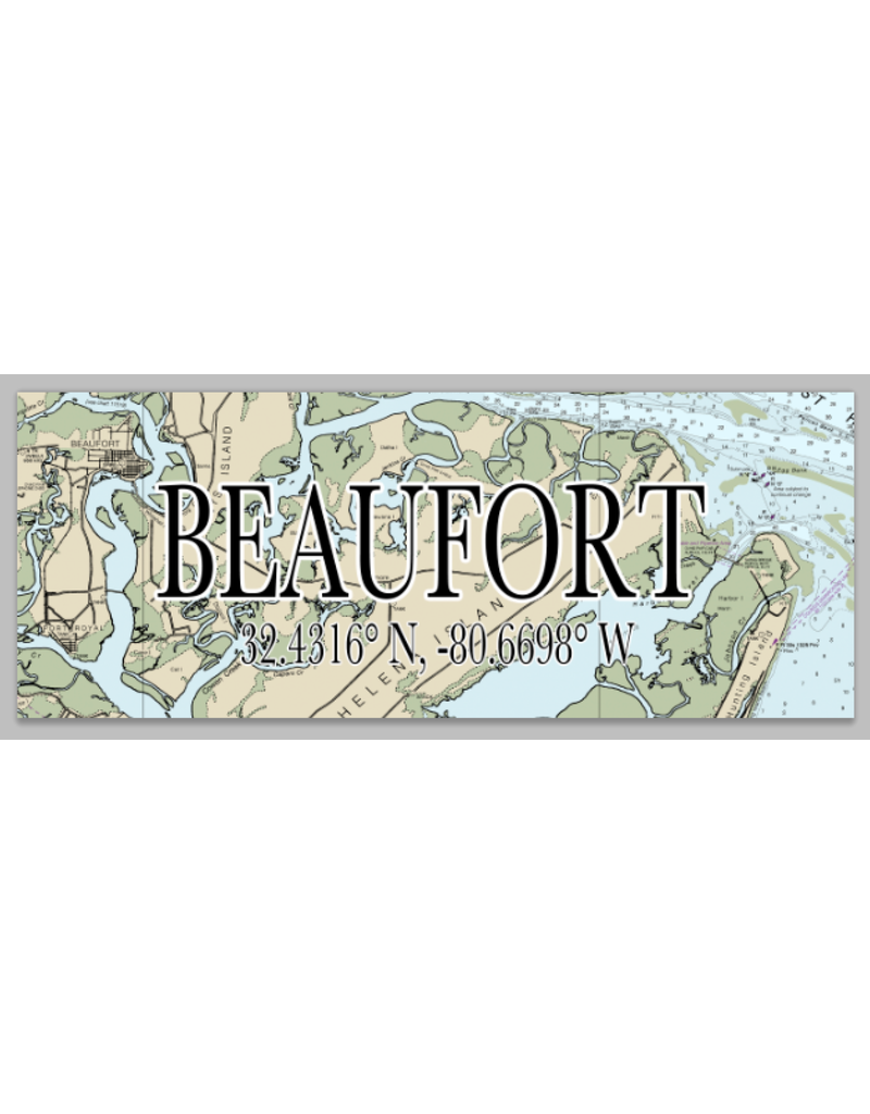 Sign, Mini Beaufort Map , 3x9