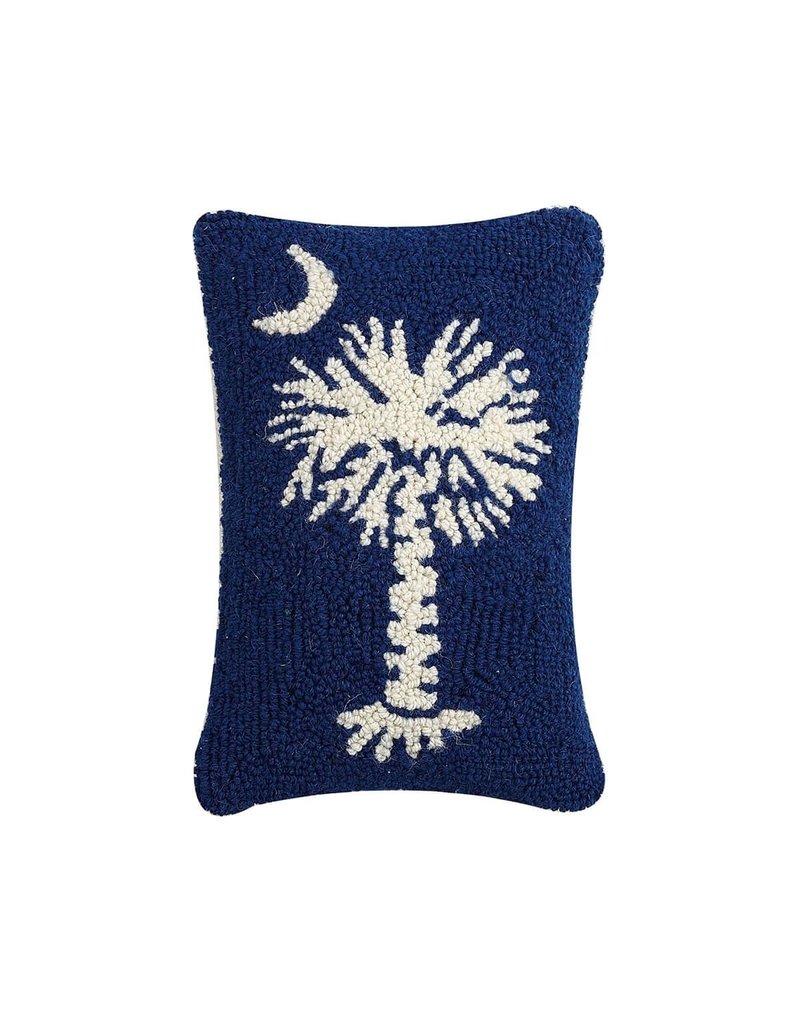 South Carolina Palmetto Hooked Pillow, 12x8