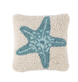 C and F Home Pillow, Starfish, hooked 8x8