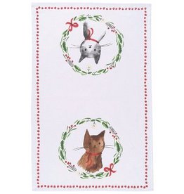 Now Designs Holiday Dish towel Jingle Cat
