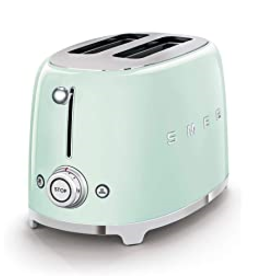 SMEG 2-Slice Retro Style Electric Toaster, pastel green cirr