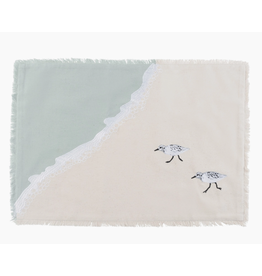 Embroidered SANDPIPER on Beach Placemat