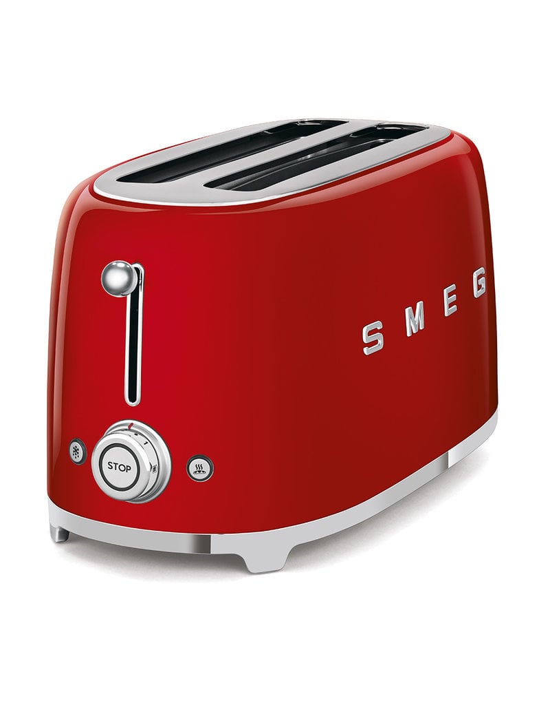 SMEG 2-Slice Retro Style Electric Toaster, red cirr