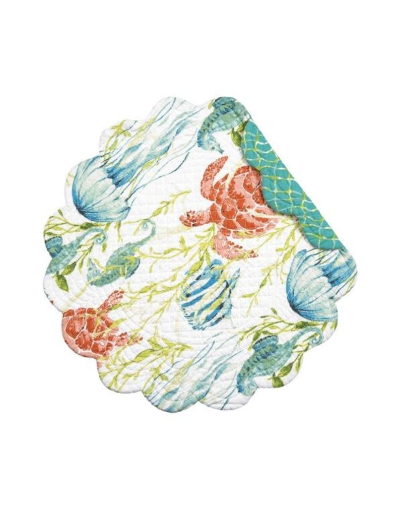C and F Home Placemat, Paradise Sound, Round Reversible*