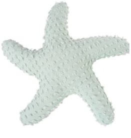 C and F Home Pillow, Sea Glass Blue Starfish