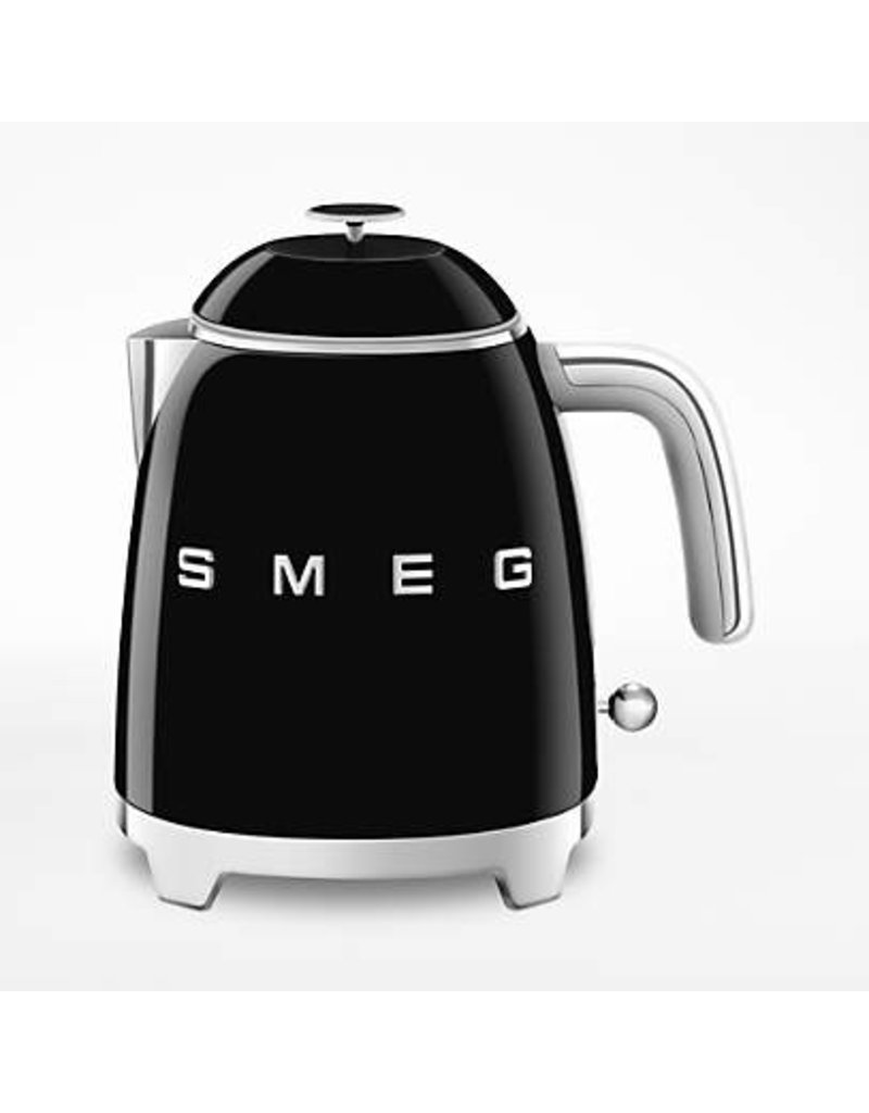 SMEG Retro Style Mini Electric Hot Water Kettle, black, 3.3 cups