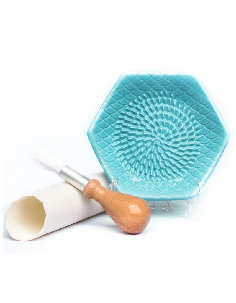 Grate Plate Garlic Grate Plate, 3pc Set, Turquoise/Sky Blue