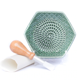 Grate Plate Garlic Grate Plate, 3pc Set, Sage