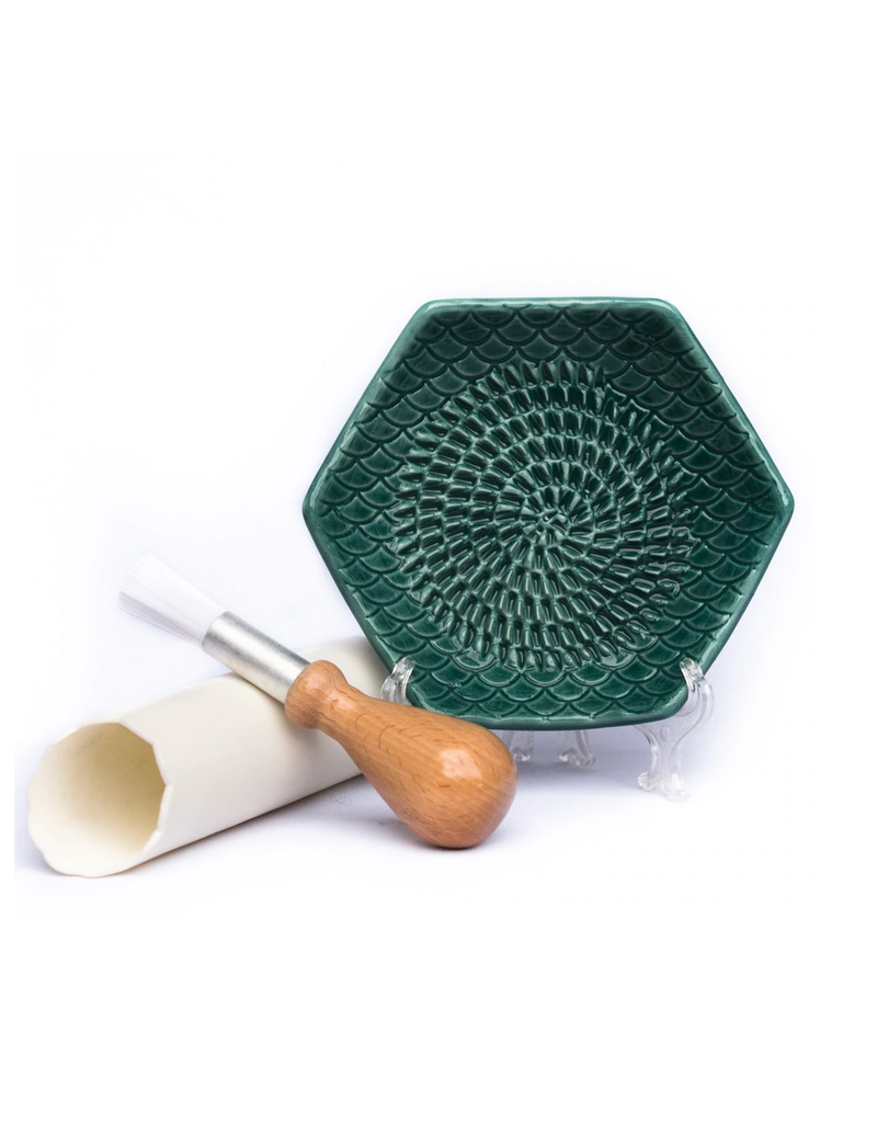 Grate Plate Garlic Grate Plate, 3pc Set, Emerald Green