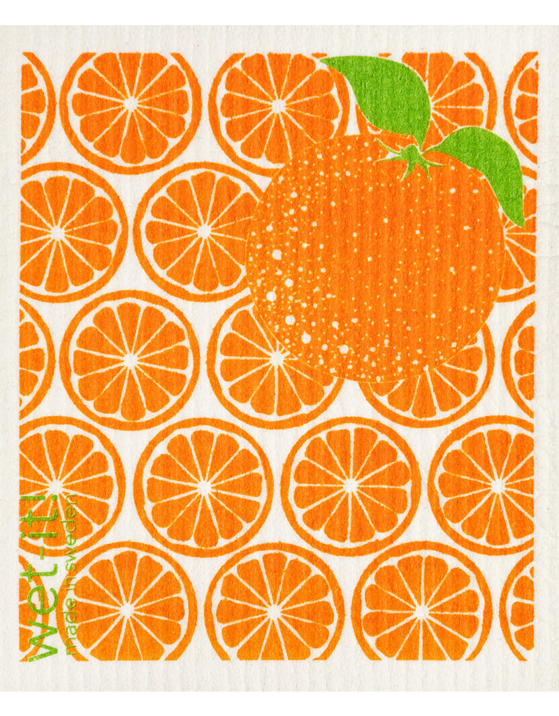 Wet-It Swedish Dish Cloth Orange Slices DISC
