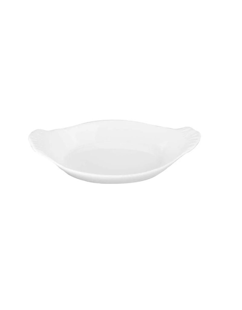 BIA Cordon Bleu White Porcelain Oval Au Gratin, 6.75", 4oz disc