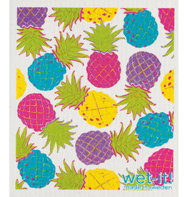 Wet-It Swedish Dish Cloth Pineapples, Multicolor