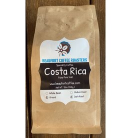 Beaufort Coffee Costa Rica, Dark Roast, Ground 12oz