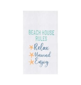 C and F Home Towel, Beach House Rules, floursack