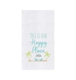C and F Home Towel, This is Our Happy Place, floursack