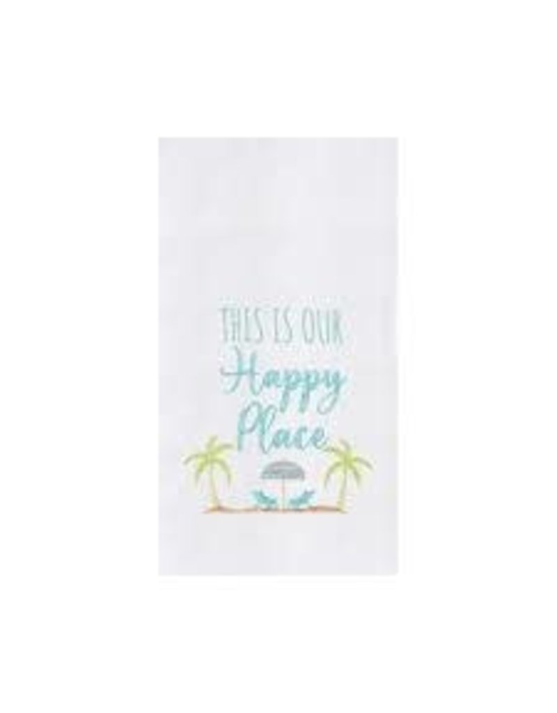 C and F Home Towel, This is Our Happy Place, floursack